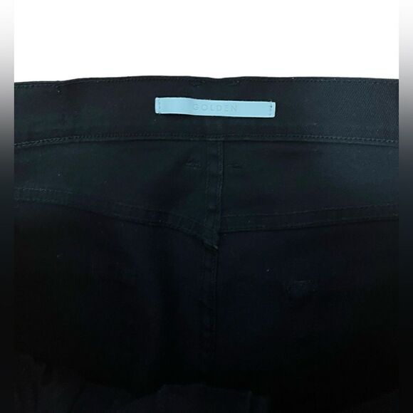 Golden Denim black Jeans yellow Rose zipper ankle 34 - Picture 3 of 6